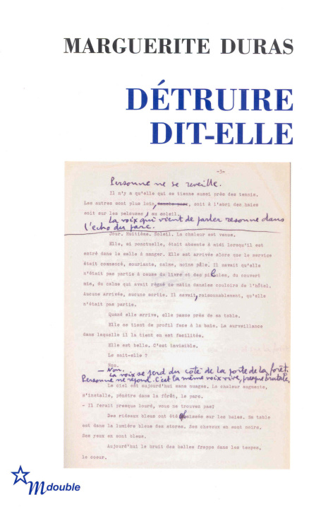 Книга DÉTRUIRE DIT-ELLE Marguerite Duras