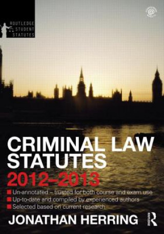 Kniha Criminal Law Statutes 2012-2013 Herring