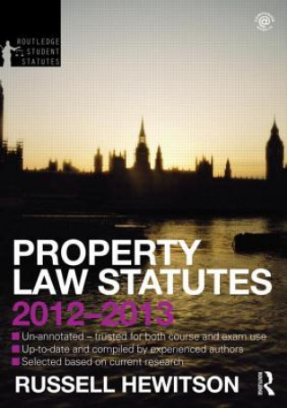 Kniha Property Law Statutes 2012-2013 Hewitson