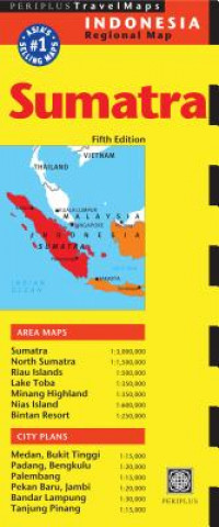 Nyomtatványok Sumatra & Medan Travel Map Fifth Edition Periplus Editions