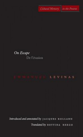 Kniha On Escape Emmanuel Lévinas