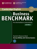Könyv Business Benchmark Pre-intermediate to Intermediate BULATS and Business Preliminary Teacher's Resource Book Norman Whitby
