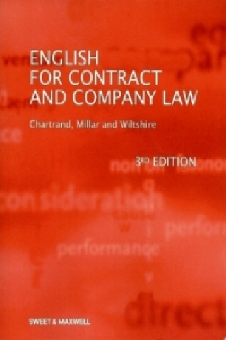 Kniha English for Contract & Company Law Marcella Chartrand