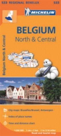 Materiale tipărite Belgium North & Central - Michelin Regional Map 533 