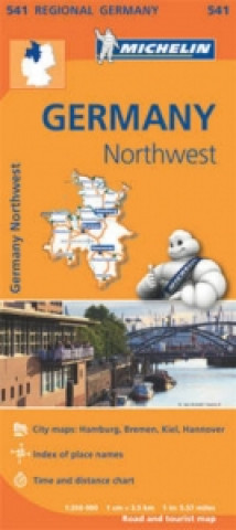 Nyomtatványok Germany Northwest - Michelin Regional Map 541 