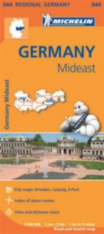 Tiskanica Germany Mideast - Michelin Regional Map 544 