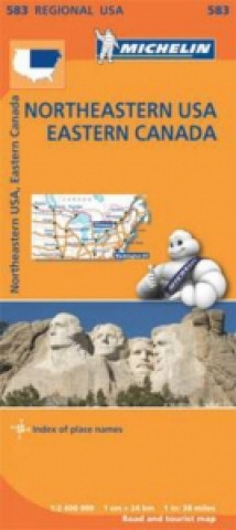 Nyomtatványok Northeastern USA, Eastern Canada - Michelin Regional Map 583 Michelin