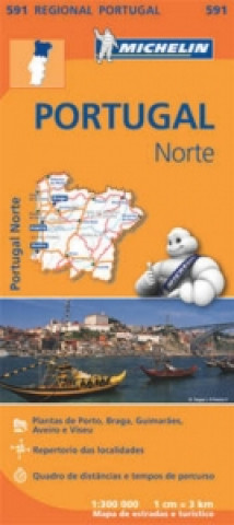 Nyomtatványok Portugal Norte - Michelin Regional Map 591 