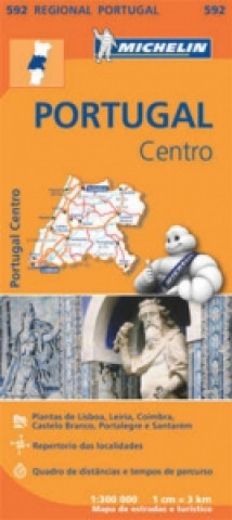 Nyomtatványok Portugal Centro - Michelin Regional Map 592 