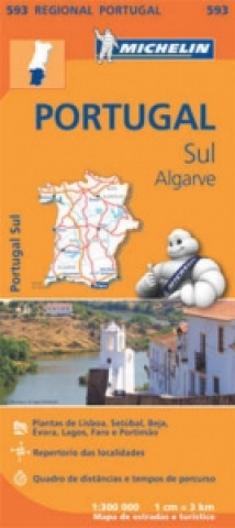 Tiskovina Portugal Sud - Algrave - Michelin Regional Map 593 