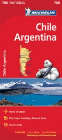 Materiale tipărite Chile Argentina - Michelin National Map 788 Michelin