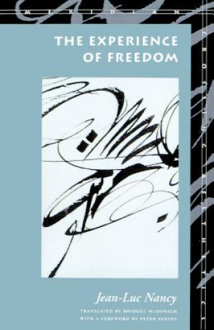 Könyv Experience of Freedom Jean-Luc Nancy