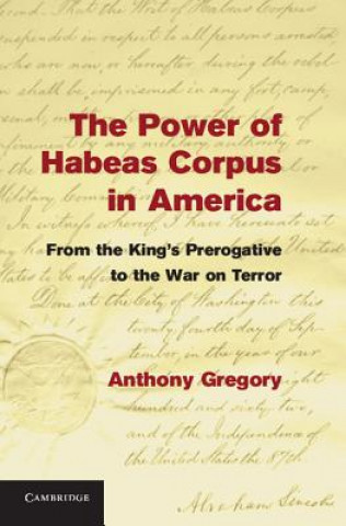 Kniha Power of Habeas Corpus in America Anthony Gregory