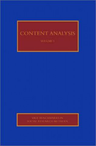 Kniha Content Analysis Roberto P Franzosi