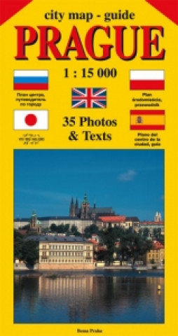 Книга City map - guide PRAGUE 1:15 000 (angličtina, ruština, španělština, polština, japonština) Jiří Beneš
