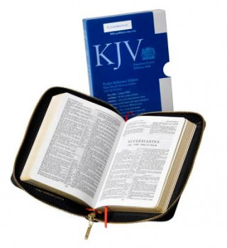 Book KJV Pocket Reference Bible, Black French Morocco Leather with Zip Fastener, Red-letter Text, KJ243:XRZ Black French Morocco Leather, with Zip Fastener 