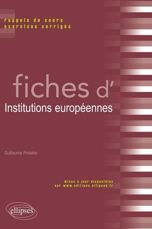 Carte Fiches Dinstitutions Europeennes Rappel 