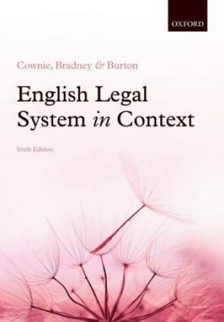 Kniha English Legal System in Context 6e Fiona Cownie