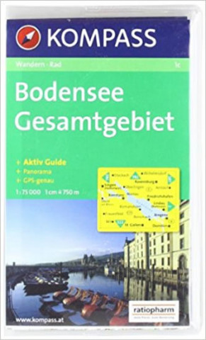 Kniha BODENSEE GESAMTGEBIET 1:75 000 