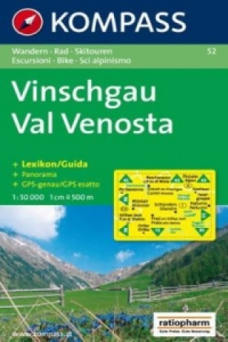 Tiskovina Vinschgau,Val Venosta 52 / 1:50T KOM 