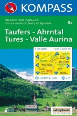 Kniha TAUFERS-AHRNTAL,TURES-VALLE AURINA 1:50 000 