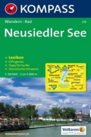 Tiskovina KOMPASS Wanderkarte 215 Neusiedler See 1:50.000 Kompass-Karten Gmbh