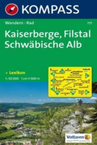 Carte Kaiserberge,Filstal 'Schväbische Alb' 777 / 1:50T NKOM 