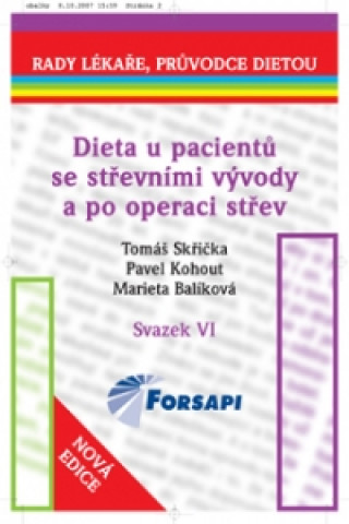 Book Dieta u pacientů se střevními vývody a po operaci střev Tomáš Skřička