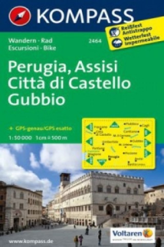 Materiale tipărite Perugia, Assisi, Citta di Castello  2464   NKOM KOMPASS-Karten GmbH