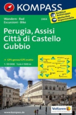 Prasa Perugia, Assisi, Citta di Castello  2464   NKOM KOMPASS-Karten GmbH