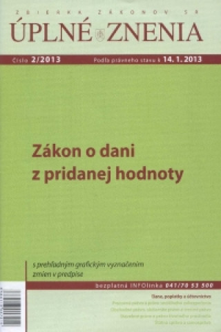 Książka UZZ 2/2013 Zákon o dani z pridanej hodnoty 