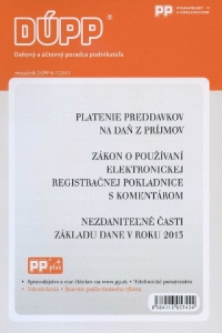 Buch DUPP 6-7/2013 Platenie preddavkov na daň z príjmov 