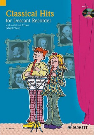 Książka Classical Hits for Descant Recorder with additional second part (Magolt/Butz) collegium