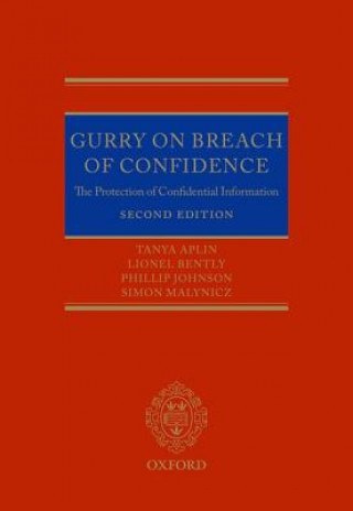 Kniha Gurry on Breach of Confidence Tanya Aplin