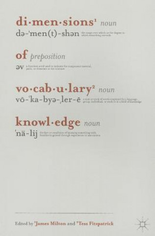 Kniha Dimensions of Vocabulary Knowledge James Milton
