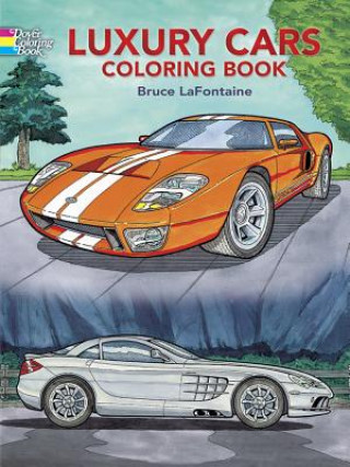 Книга Luxury Cars Coloring Book Bruce LaFontaine