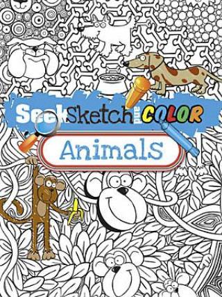 Книга Seek, Sketch and Color -- Animals Susan Shaw Russell