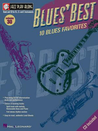 Kniha Blues Best Jazz Play Along Vol 30 Hal Leonard Corp