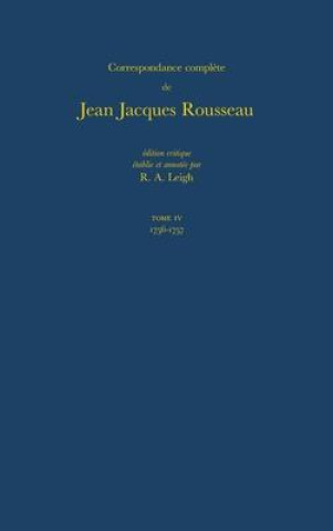 Kniha Correspondence Complete De Rousseau Jean-Jacques Rousseau