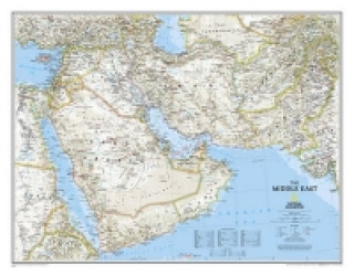 Nyomtatványok Middle East, Tubed National Geographic Maps