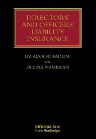 Kniha Directors' and Officers' Liability Insurance Adolfo Paolini