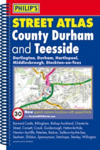 Carte Philip's Street Atlas County Durham and Teesside Philips