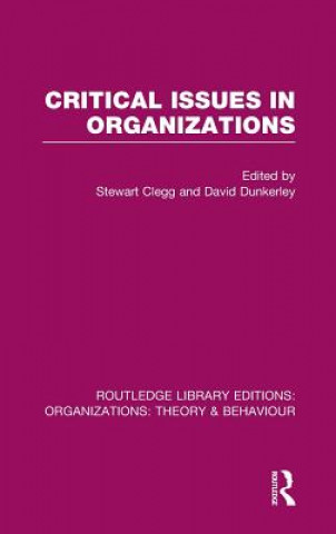 Książka Critical Issues in Organizations (RLE: Organizations) Stewart Clegg