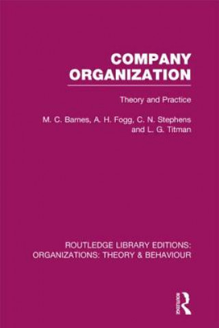 Книга Company Organization (RLE: Organizations) M C Barnes