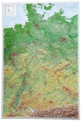 Tlačovina Deutschland, Reliefkarte, Groß. Germany. Germany André Markgraf