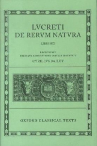 Könyv Lucretius De Rerum Natura ucretius