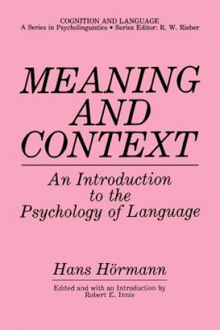 Libro Meaning and Context Hans Hörmann