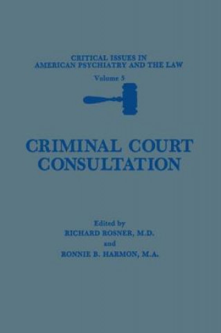 Book Criminal Court Consultation Richard Rosner