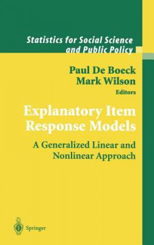 Knjiga Explanatory Item Response Models Mark Wilson