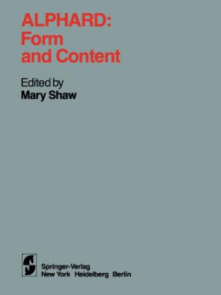 Könyv Alphard: Form and Content Mary Shaw